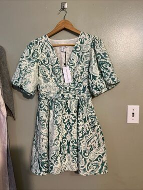 christian lacroix green linen dress Christian Lacroix | Dresses | Christian Lacroix Size Extra Small Linen Butterfly Wrap Dress